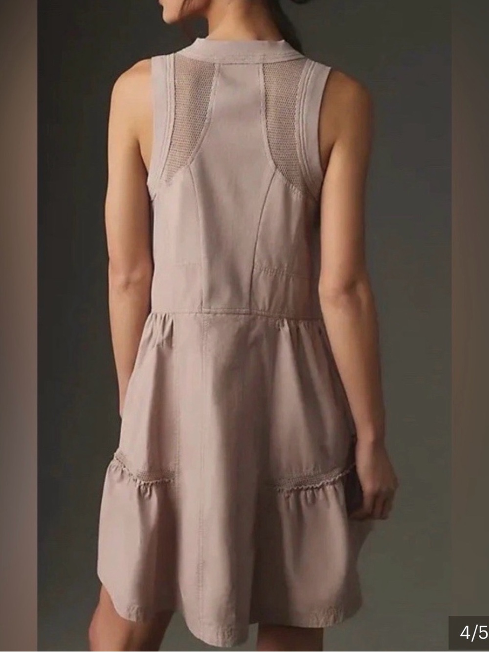 Anthropologie Daily Practice Trek Utility Mini Dress in Dusty Mauve XS - Picture 2 of 5